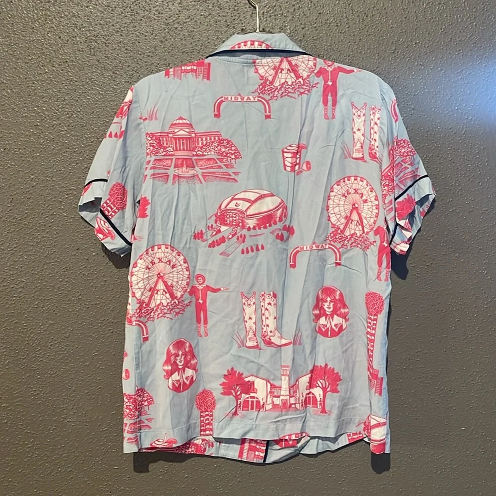 Katie Kime Dallas Toile Pajama Top - Picture 10 of 13